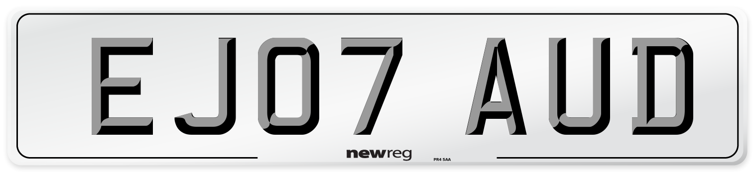 EJ07 AUD Number Plate from New Reg